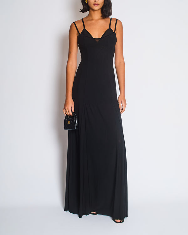 Camilla & Marc Black Mesh Maxi Dress Size FR 34 (UK 6)
