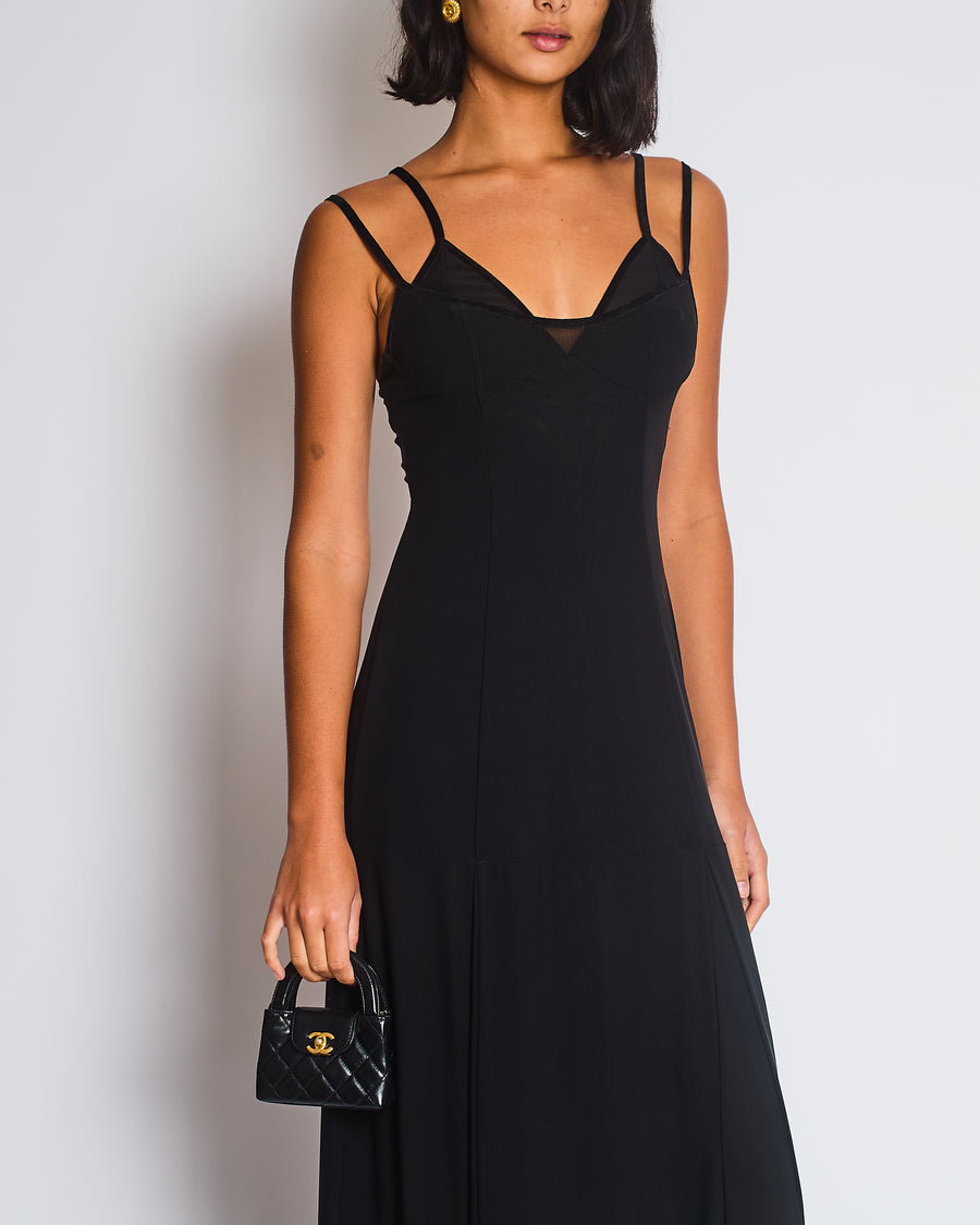 Camilla & Marc Black Mesh Maxi Dress Size FR 34 (UK 6)