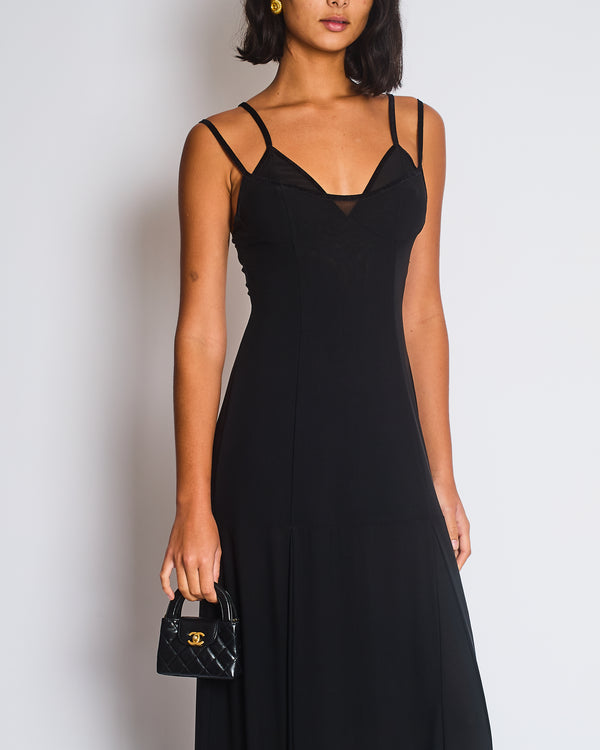 Camilla & Marc Black Mesh Maxi Dress Size FR 34 (UK 6)