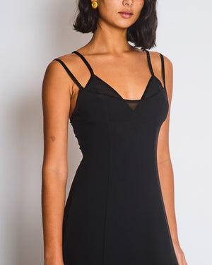Camilla & Marc Black Mesh Maxi Dress Size FR 34 (UK 6)