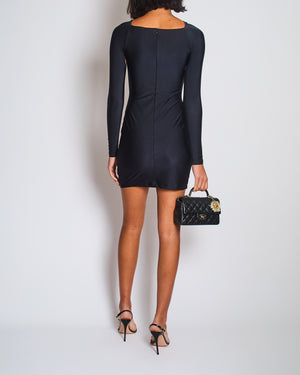 Coperni Black Cut-Out Long Sleeve Mini Dress Size XS (UK 6)