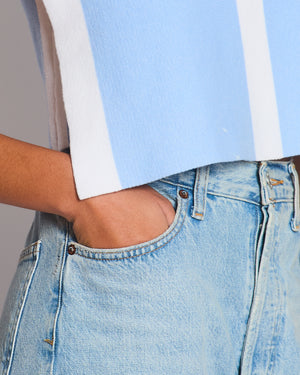 JW Anderson Blue Sleeveless Two-Tone Vest Size XS (UK 6/8)