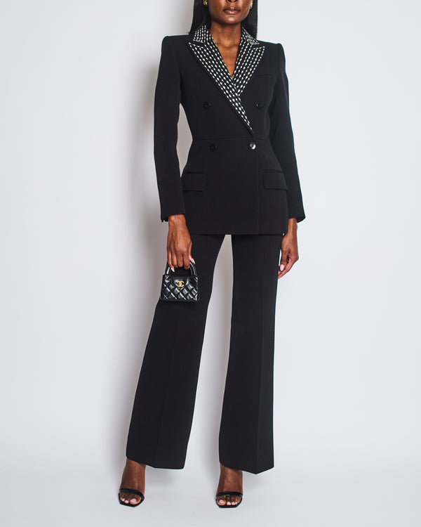 Givenchy Black Embellished Collar Two-Piece Suit Set Size FR 34/36 (UK 6/8)