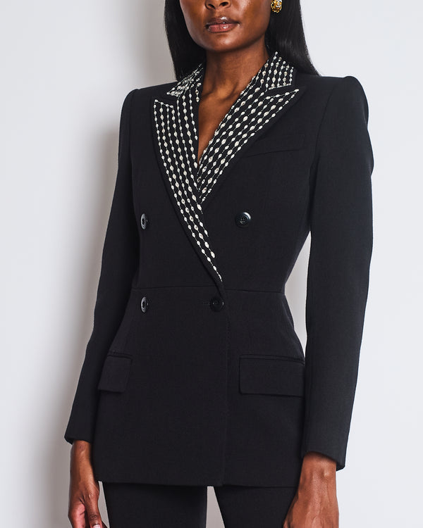 Givenchy Black Embellished Collar Two-Piece Suit Set Size FR 34/36 (UK 6/8)