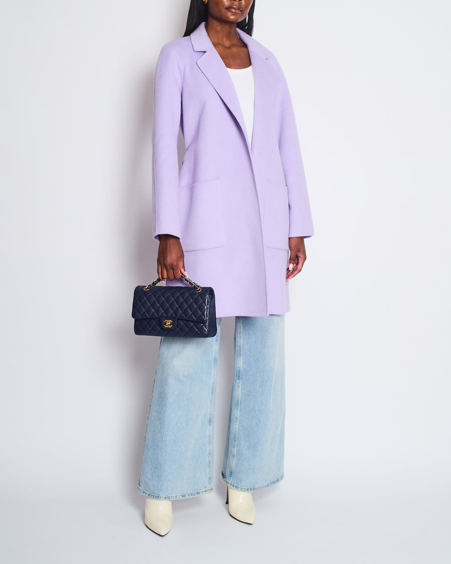 Micheal Kors Lilac Wool Coat with Belted Detail Size US 6 (UK 10)