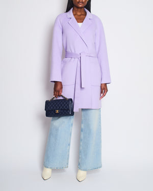 Micheal Kors Lilac Wool Coat with Belted Detail Size US 6 (UK 10)