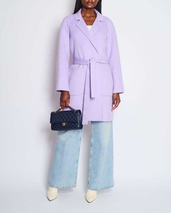 Micheal Kors Lilac Wool Coat with Belted Detail Size US 6 (UK 10)