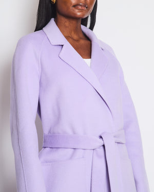 Micheal Kors Lilac Wool Coat with Belted Detail Size US 6 (UK 10)
