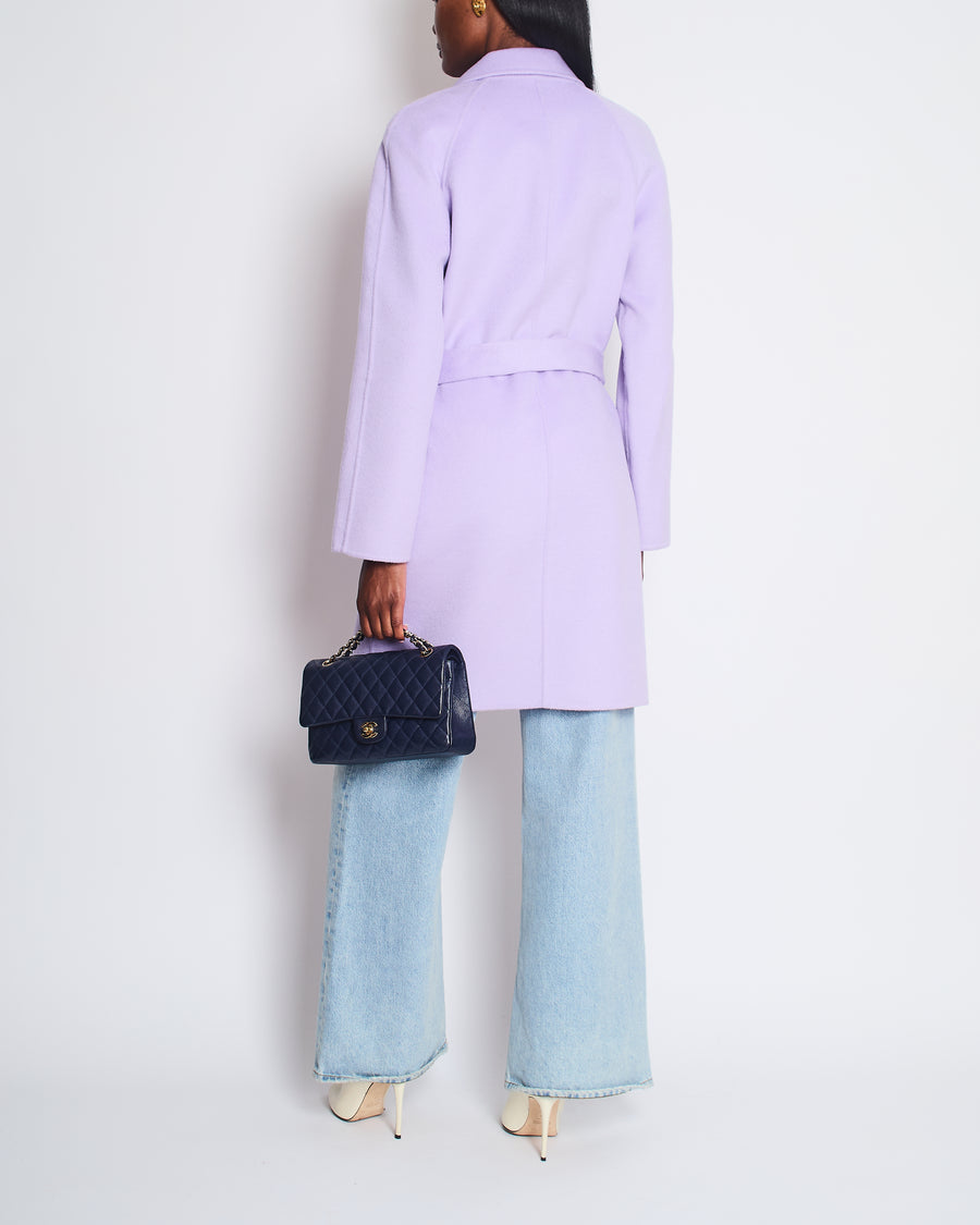 Micheal Kors Lilac Wool Coat with Belted Detail Size US 6 (UK 10)