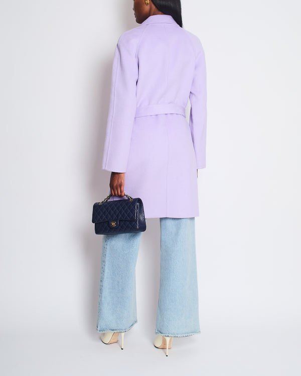 Micheal Kors Lilac Wool Coat with Belted Detail Size US 6 (UK 10)