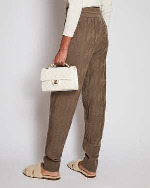 Hermès "H" Wool Jogging Pants In Gris/Etoupe Size FR 40 (UK 12)