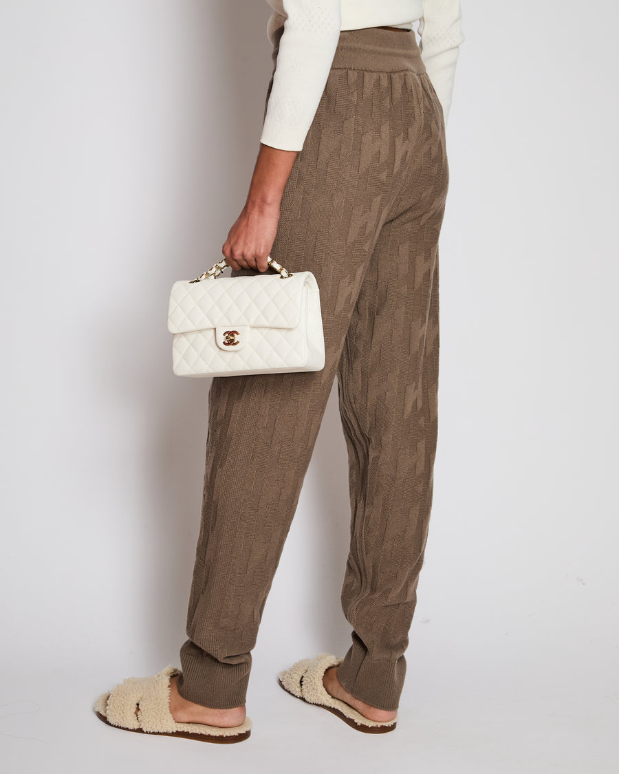 Hermès "H" Wool Jogging Pants In Gris/Etoupe Size FR 40 (UK 12)