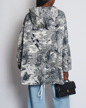 Christian Dior Navy Toile de Jouy Logo Windbreaker Size M (UK 10)