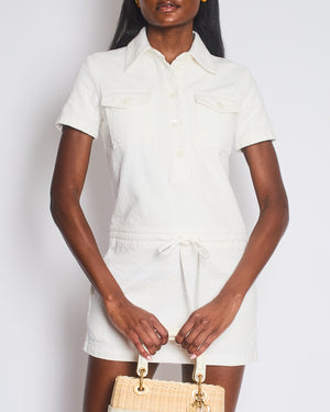 Gucci White Denim GG Jacquard Mini Dress Size IT 36 (UK 4) RRP £1,850