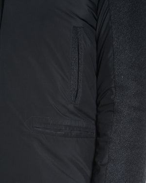 Loro Piana Black and Grey Cashmere Hooded Zip Jacket Size IT 40 (UK 8)