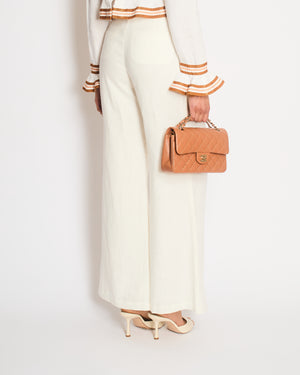 Zimmermann White Linen Wide Leg Trousers Size 0P (UK 6)
