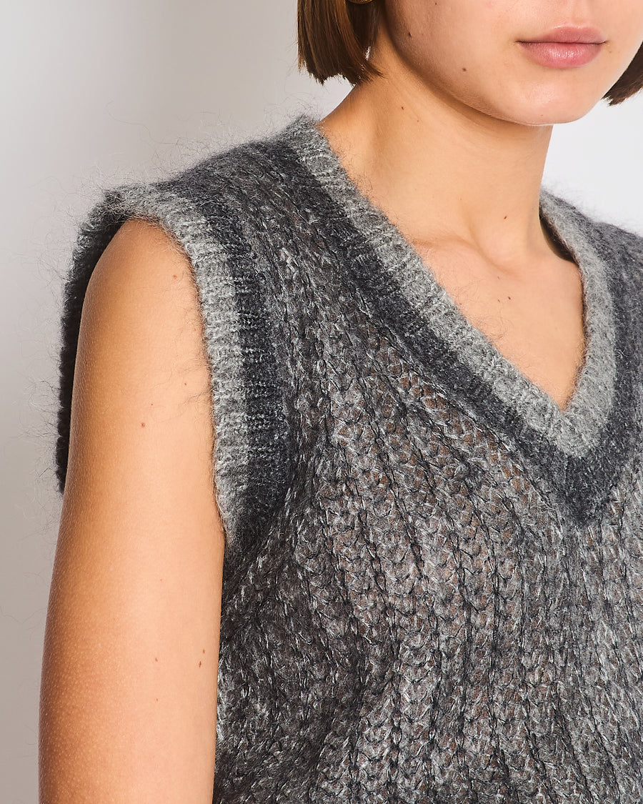 Prada Mohair Grey Long Vest IT 38 (UK 6)