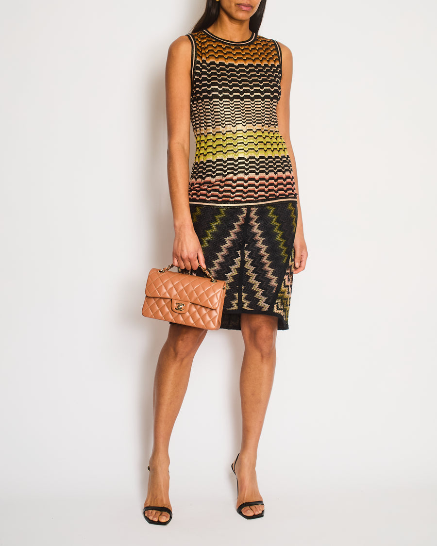 Missoni Brown Zig-Zag Vest Top and Skirt Set Size IT 40/44 (UK 8/12)
