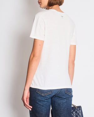 Christian Dior White J'Adore Short Sleeve T-Shirt Size XS (UK 4/6)