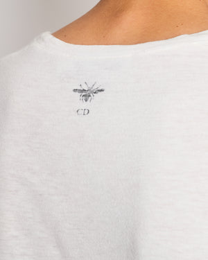 Christian Dior White J'Adore Short Sleeve T-Shirt Size XS (UK 4/6)