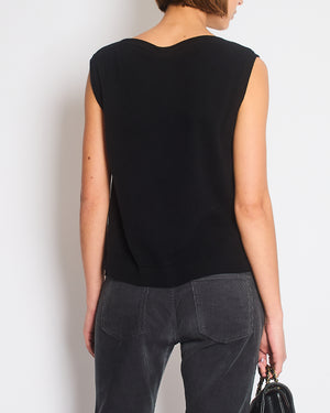 Hermès Black Clic Clac Two Piece Cardigan and Vest Set Size FR 40 (UK 12)