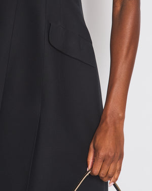Christian Dior Black Halter Neck Midi Dress with Pocket Detail Size FR 38 (UK 10)