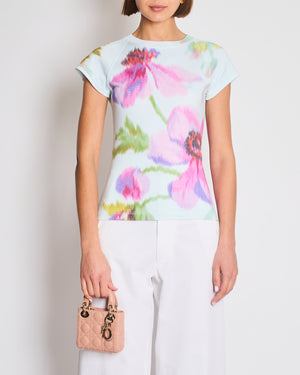 Loewe Cotton Multicolour Floral Print T-Shirt Size S (UK 10) RRP £450