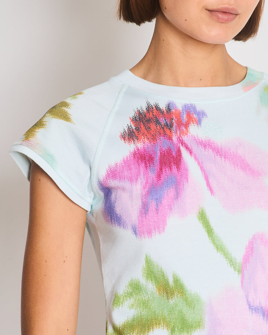Loewe Cotton Multicolour Floral Print T-Shirt Size S (UK 10) RRP £450