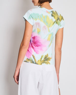 Loewe Cotton Multicolour Floral Print T-Shirt Size S (UK 10) RRP £450