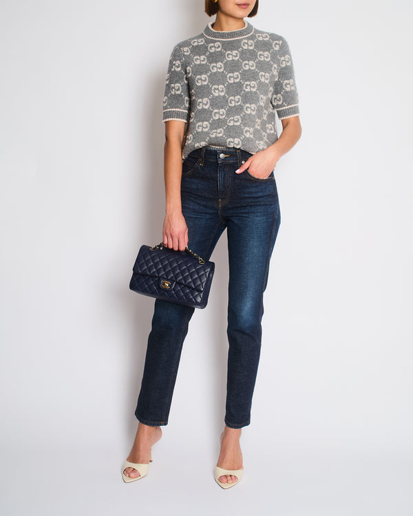 Khaite High-Rise Straight-Leg Dark Blue Jeans Size 26 (UK 8)