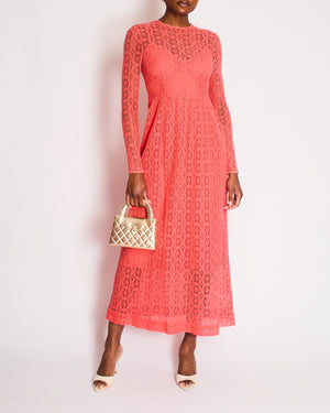 Zimmermann Coral Crochet Maxi Dress Size 2 (UK 12)