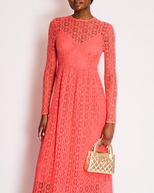 Zimmermann Coral Crochet Maxi Dress Size 2 (UK 12)
