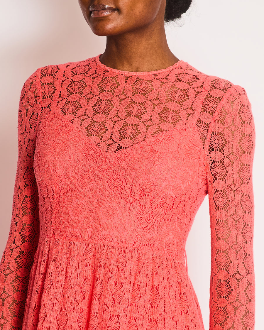 Zimmermann Coral Crochet Maxi Dress Size 2 (UK 12)