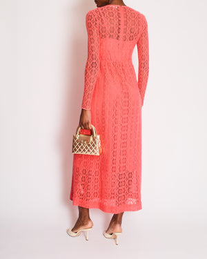 Zimmermann Coral Crochet Maxi Dress Size 2 (UK 12)