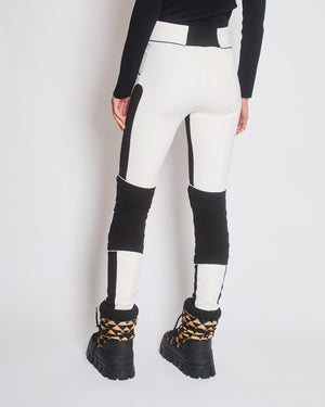 Fendi White Ski Trousers with Knee Pads and Black Panelling Size IT 38 (UK 6)