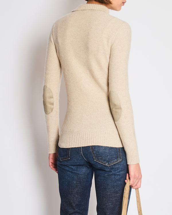 Loro Piana Beige High Neck Long Sleeve Cashmere Jumper Size IT 40 (UK 8)