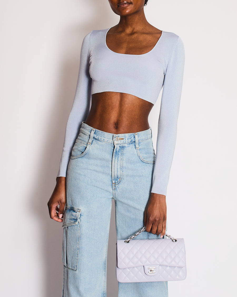 Zimmermann Natura Metallic Jersey Crop Top Size 1 (UK 10)