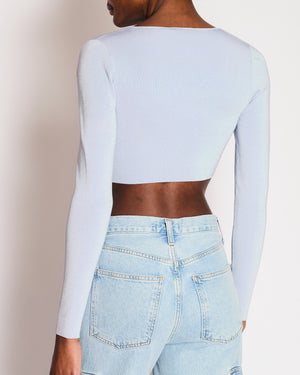 Zimmermann Natura Metallic Jersey Crop Top Size 1 (UK 10)