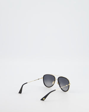 Gucci Gradient Aviator Sunglasses with Black & Gold Frame