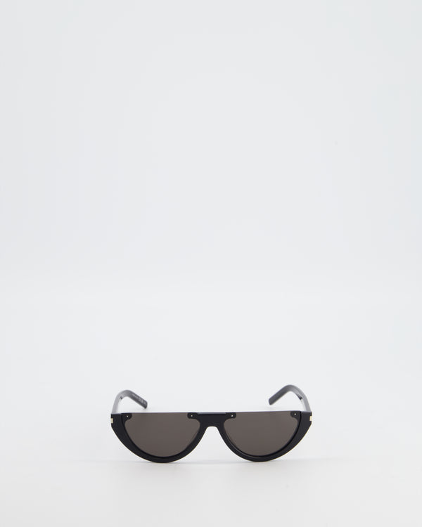 Saint Laurent Black Half-Moon Sunglasses