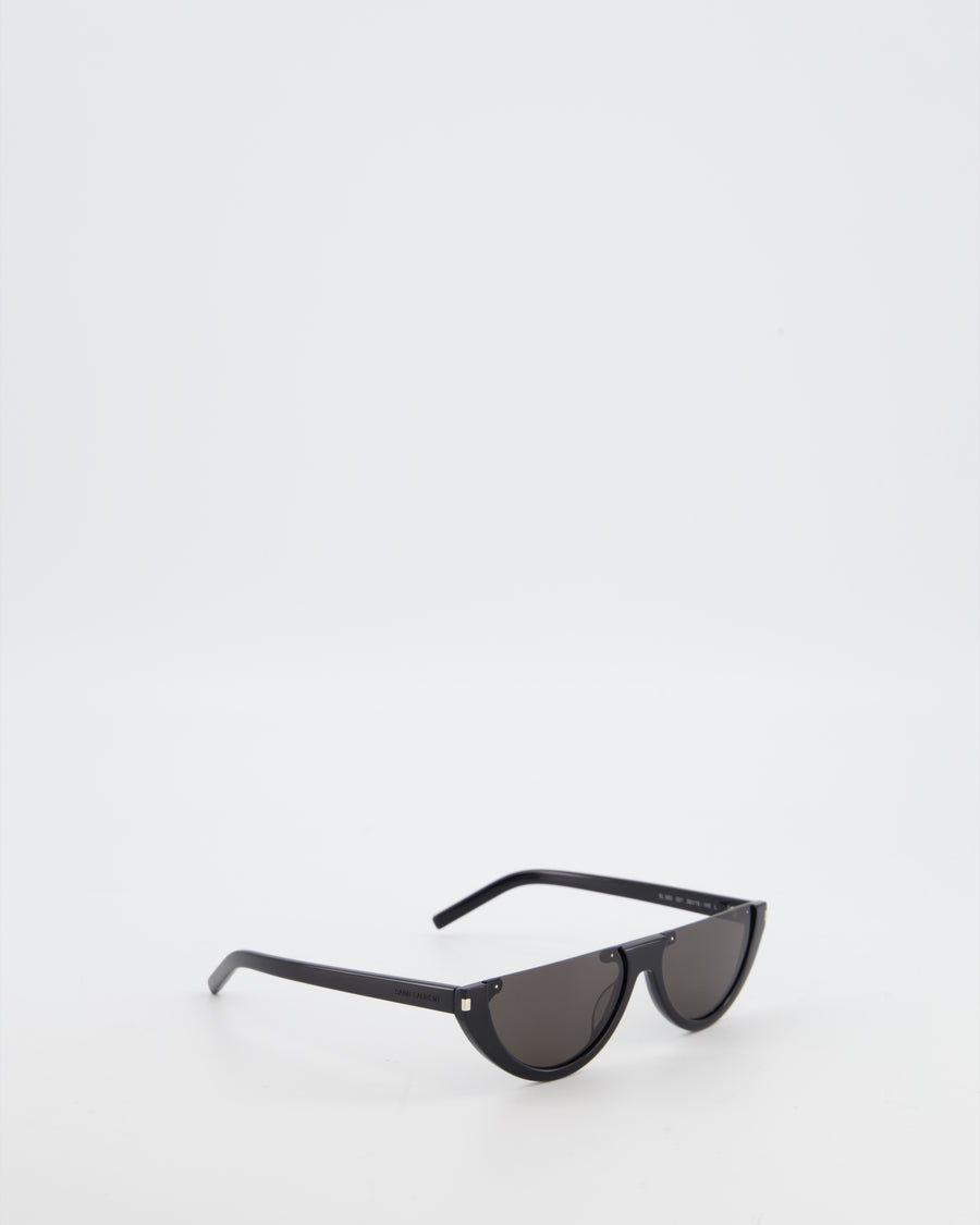 Saint Laurent Black Half-Moon Sunglasses