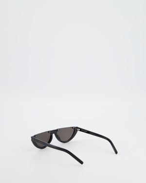 Saint Laurent Black Half-Moon Sunglasses
