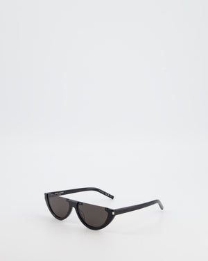 Saint Laurent Black Half-Moon Sunglasses