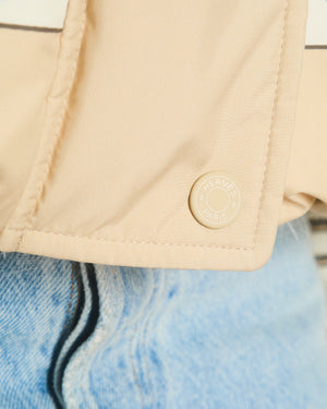 Hermès Beige Kaleidoscope Reversible Puffer Jacket with Chain Detail Size FR 34 UK 6