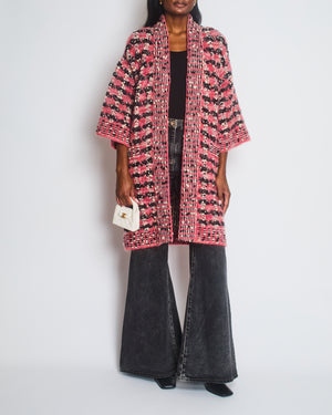 Chanel Multicolour Knitted Long Jacket with Pockets CC Button Detail Size Fr 40 (UK 12)