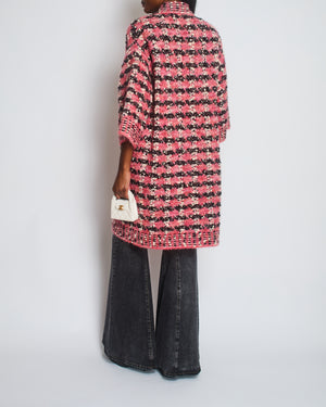 Chanel Multicolour Knitted Long Jacket with Pockets CC Button Detail Size Fr 40 (UK 12)