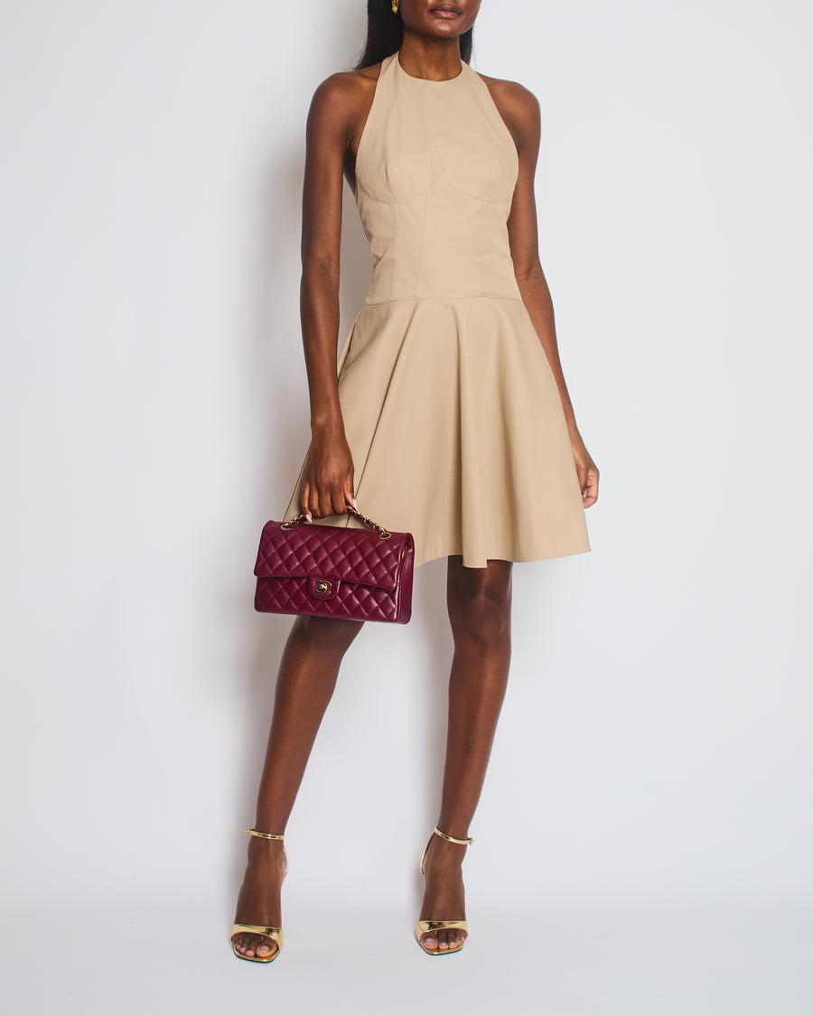 Alaa Beige Halter Neck Mini Dress Size FR 36 (UK 8) Sellier Alaa Beige Halter Neck Mini Dress Size FR 36 (UK 8) Sellier
