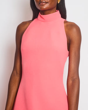 Safiyaa Pink Ratana Feather-Trimmed Mini Dress Size UK 10 RRP £1,015