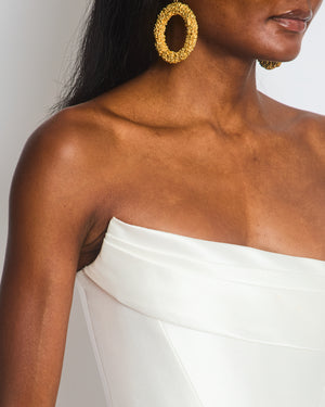 Alex Perry White Structured Bandeau Mini Dress Size FR 36 (UK 8)