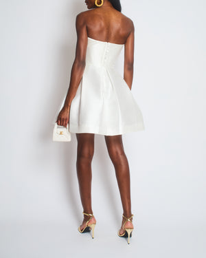 Alex Perry White Structured Bandeau Mini Dress Size FR 36 (UK 8)